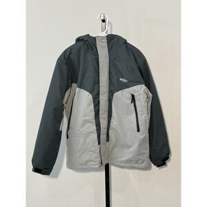 Wantdo Men's Waterproof Winter Ski Jacket Gray/Green Coat Size M